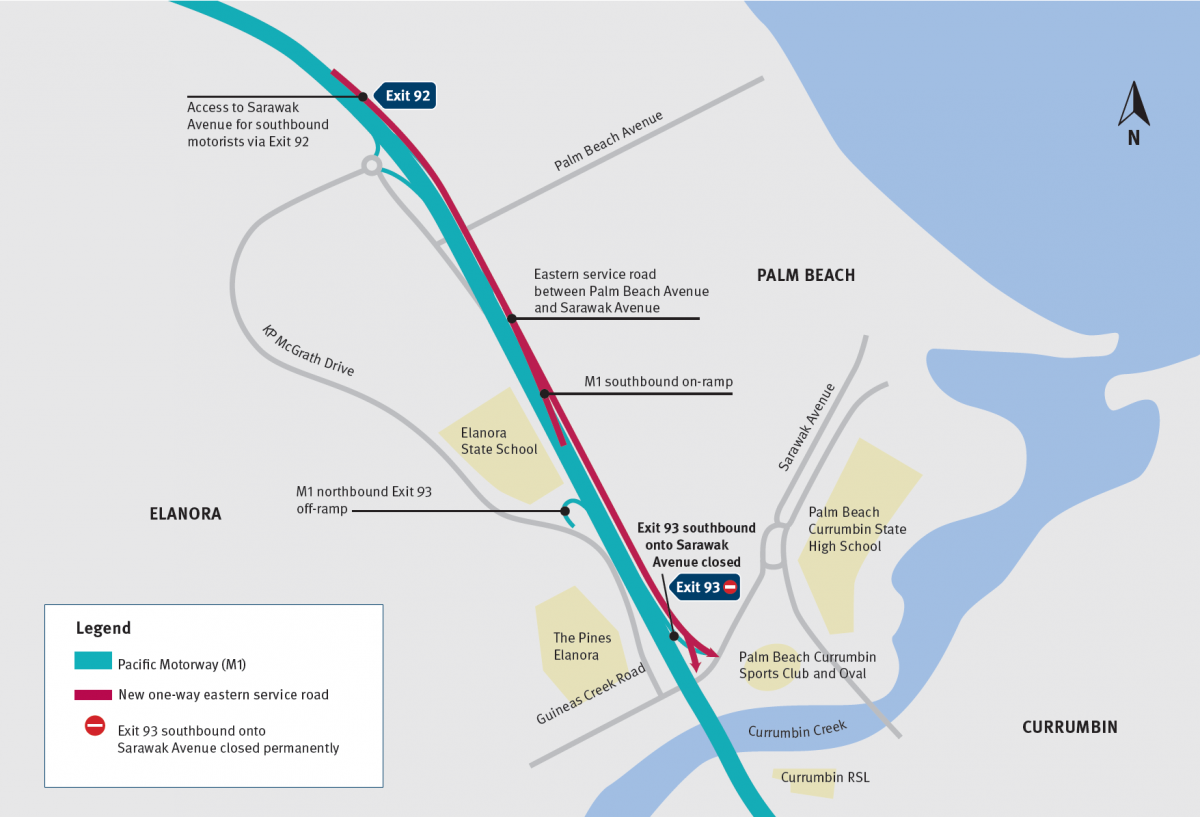 Road Conditions SEQ: Pacific Highway (M1), Currumbin - Southbound Exit ...